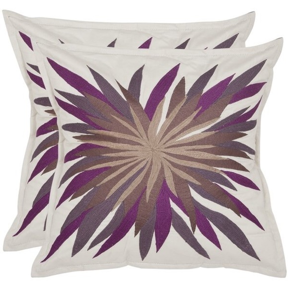 Safavieh Other - NWT! Two Safavieh Beautiful Purple Flower Pillows